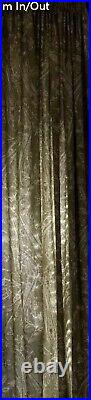 POTTERY BARN 4 Panel Drape Curtains Lined 50W x 96L Sage Green/Ivory Paisley