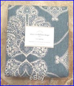 POTTERY BARN ALANA MEDALLION DRAPE in BLUE 50 X 96 SOLD OUT