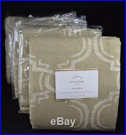 Pottery Barn Avery Drapes S/4 Curtains 3 In 1 Pole Top 50 X 84 1 Neutral Tan