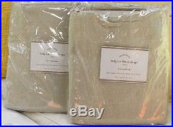 Pottery Barn Belgian Flax Linen Drapes, Set Of 2, Unlined, 50 X 108, Natural