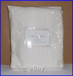 POTTERY BARN BELGIAN LINEN DRAPES 50x84 IVORY 3-IN-1 COTTON LINING S/2 NEW