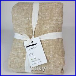 POTTERY BARN Emery Cotton Lined Curtain 3-in-1 Poletop Oatmeal 100x96 NWT