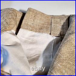 POTTERY BARN Emery Cotton Lined Curtain 3-in-1 Poletop Oatmeal 100x96 NWT