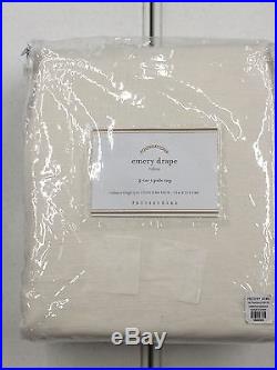 POTTERY BARN Emery DOUBLEWIDE Drape Panel, 100x84, IVORY, Cotton Lined, NEW