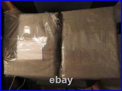 POTTERY BARN Emery Linen/Cotton Rod Pocket BLACKOUT Curtains50 x 84Gray2