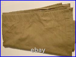 POTTERY BARN khaki brown 100% cotton rod pocket Curtain 50 x 96