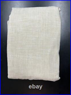 Pair Pottery Barn Emery Linen Pinch Pleat Curtains 108x50 Parchment Ivory Yellow