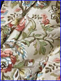 Pair of Pottery Barn Vanessa Drapes 50 x 96 Lined Curtains EXCELLENT Cond Floral