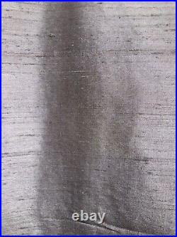 Pair of Silk Dupioni POTTERY BARN Expresso Brown Pole Top Drape Curtain 50x84