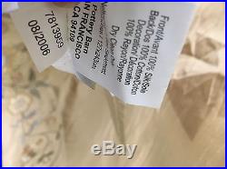 Pottery Barn 100% Silk Embroidered Tan Floral Curtains Quantity 4 50 x 96