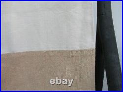 Pottery Barn 2-Tone Neutral Linen Fully Lined Curtain Panel Pair Beige Tan 96