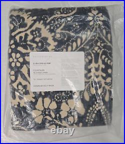 Pottery Barn 2-in-1 Pole Top Bernyce Blackout Lining 1-Curtain 50 x 84 Indigo