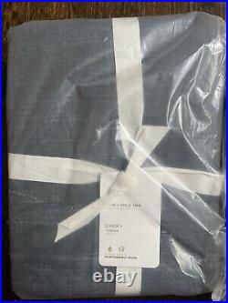 Pottery Barn 3 In 1 Pole Top Emery Curtain 50x96 STEEL BLUE (2)