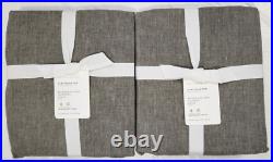Pottery Barn 3-in-1 Pole Top Belgian Flax Linen Classic 2-Curtains 50x84 Loden