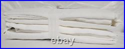 Pottery Barn 3-in-1 Pole Top Classic Belgian Flax Linen 2-Curtains 50x84 White