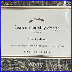 Pottery Barn 3-in-1 Pole Top Leanne Paisley 2-Curtains 50x84 Store Stock New