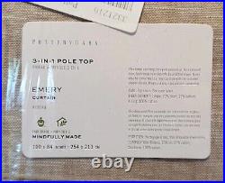 Pottery Barn 3in1 Pole Top Emery Linen Cotton Curtain 100x84 Oatmeal Unused