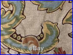 Pottery Barn 4 Curtains Pole Top Lined 50 X 108 Linen Floral Simone Palampore