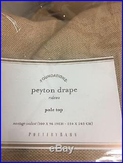 Pottery Barn 4 Peyton drapes double width new w tags