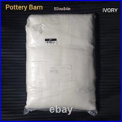 Pottery Barn 50x84 Emery Linen Cotton Rod Pocket Curtain IVORY
