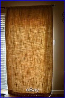Pottery Barn 6 Panels Lined Pocket Textured Curtains Wheat Tan Oatmeal 50x84