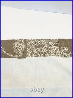 Pottery Barn Alana Medallion Linen/Cotton Curtain (Brownstone) 4 Panels 50 X 84