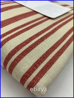 Pottery Barn Antique Stripe Cotton Curtain Panel 50x96 Red 7947C