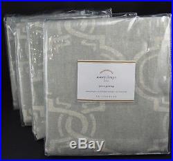 Pottery Barn Avery Cotton Linen Drape Curtain Lined 50x 84 Pole Top Gray S/4 #29