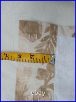 Pottery Barn Beige/GreenishBrown Blackout Floral Curtains Drapes 2 Panels 50×96