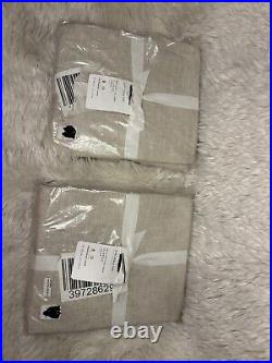 Pottery Barn Belgian Flax Linen 2 Curtains Flax Color-50x84 -light Filtering