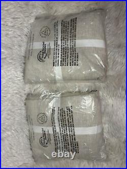 Pottery Barn Belgian Flax Linen 2 Curtains Flax Color-50x84 -light Filtering