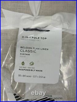 Pottery Barn Belgian Flax Linen 2 Curtains Flax Color-50x84 -light Filtering