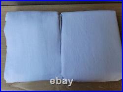 Pottery Barn Belgian Flax Linen 50 x 96 Blackout Curtains Set Of 2 White