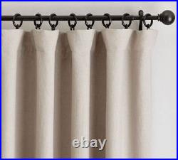 Pottery Barn Belgian Flax Linen Blackout Curtain Dark Flax 100 x 84 1 Panel Nwt