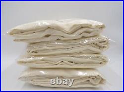 Pottery Barn Belgian Flax Linen Cotton Lined Curtain Drape Ivory 50x84 S/4 #E26