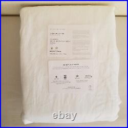 Pottery Barn Belgian Flax Linen Curtain 100x108 Cotton Lining White