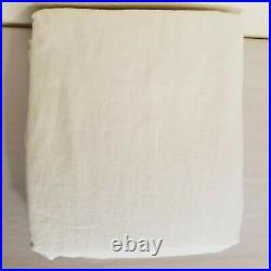 Pottery Barn Belgian Flax Linen Curtain 100x84 Cotton Lining Classic Ivory
