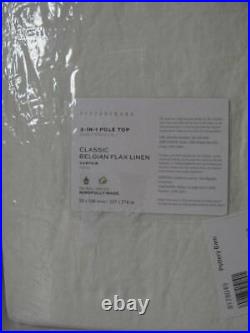 Pottery Barn Belgian Flax Linen Curtain, 50 x 108 Ivory Color, 1 Panel Nwt
