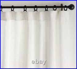 Pottery Barn Belgian Flax Linen Curtain, 50 x 96', Classic Ivory 1 Panel NWT