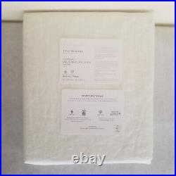 Pottery Barn Belgian Flax Linen Curtain 50x108 Cotton Lining Classic Ivory