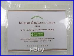 Pottery Barn Belgian Flax Linen Curtain Blackout 50 x 108 Ivory #6768
