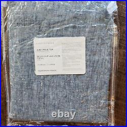 Pottery Barn Belgian Flax Linen Curtain Blue Chambray 50x84 set of 2