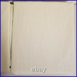 Pottery Barn Belgian Flax Linen Curtain Cotton Lining 50x108 Classic Ivory (2)