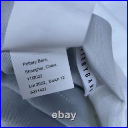 Pottery Barn Belgian Flax Linen Curtain Drape Blackout White 100x108 Cut Tags