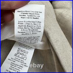 Pottery Barn Belgian Flax Linen Curtain Drape Cotton Lined Flax 100x108 NWOT
