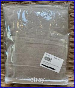 Pottery Barn Belgian Flax Linen Curtain Drape DOUBLEWIDE 100 x 84 Dark Flax