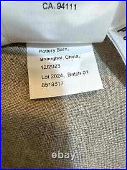 Pottery Barn Belgian Flax Linen Curtain Drape DOUBLEWIDE 100 x 84 Dark Flax