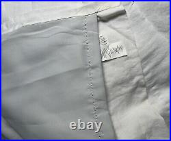 Pottery Barn Belgian Flax Linen Curtain Drape Pair 50x108 Blackout Ivory White