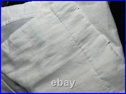 Pottery Barn Belgian Flax Linen Curtain Drape Pair 50x108 Blackout Ivory White