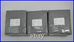 Pottery Barn Belgian Flax Linen Curtain Flagstone 100x96 3 Pack